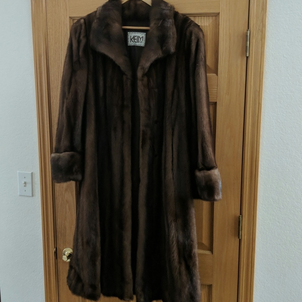 Real mink fur coat
